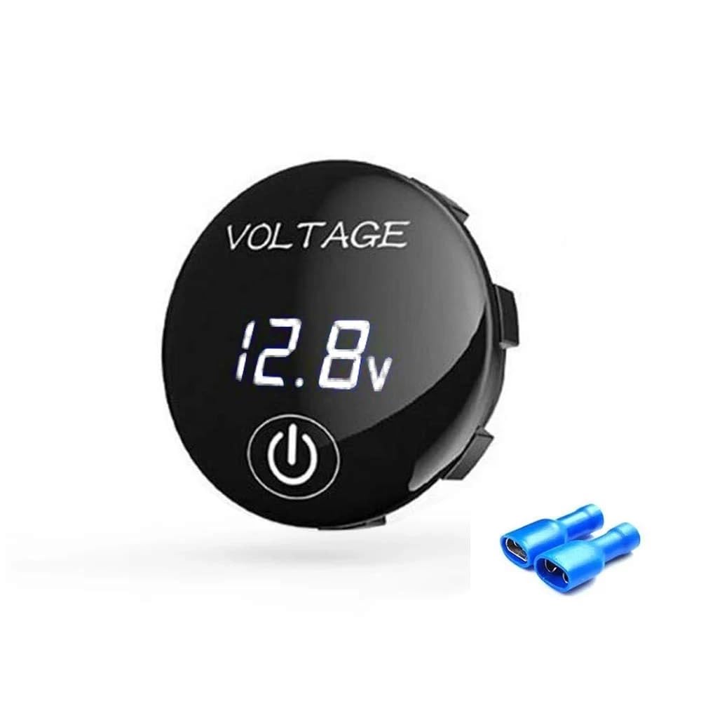 DC 12V-24V Battery Capacity Indicator Digital Voltmeter with ON/OFF Touch Switch Blue LED Display (Battery Voltage Meter Module) image 1