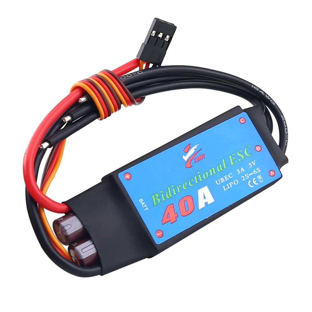 ZMR 40A Bidirectional Brushless ESC 2-6S With 5V 3A UBEC image 1