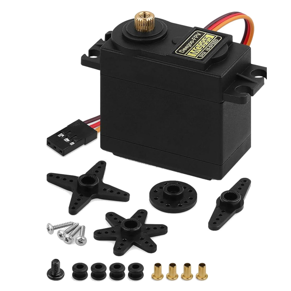 MG995 360 Degree Metal Gear Servo Motor High Torque (MG995 Servo Motor) image 1