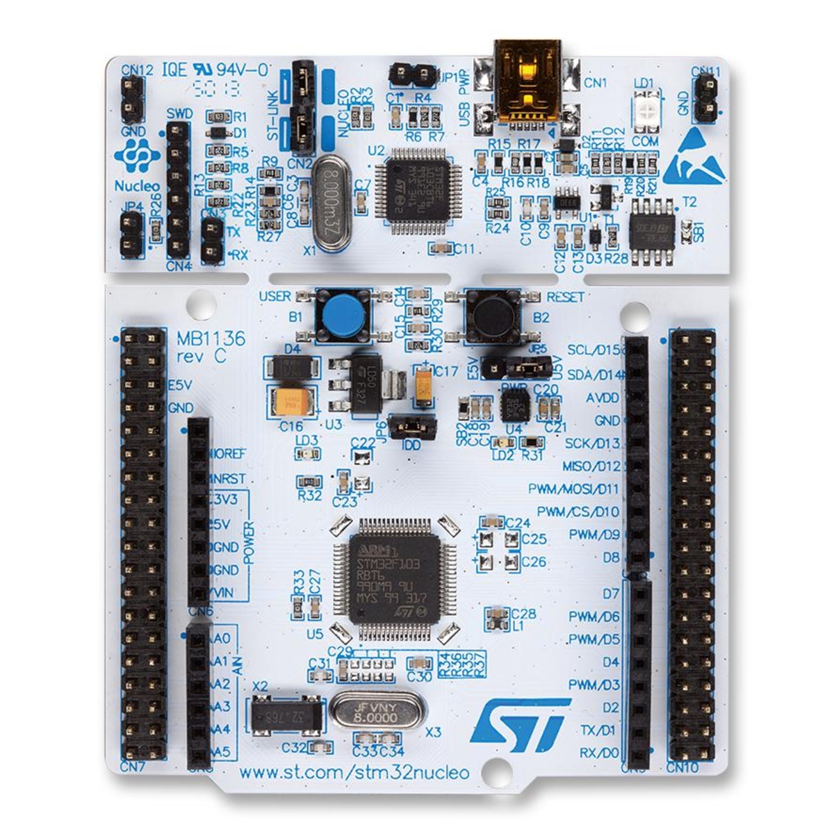 NUCLEO-F030R8 Development Board STM32 Nucleo-64 STM32F030R8T6 MCU with Arduino and ST Morpho Connectivity image 1