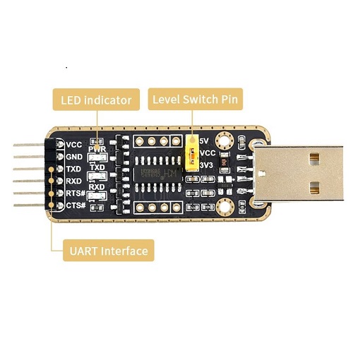 CH343 USB Type-A To UART Converter Module High Baud Rate Transmission image 3