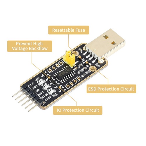 CH343 USB Type-A To UART Converter Module High Baud Rate Transmission image 4