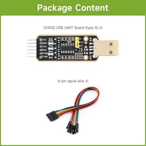 CH343 USB Type-A To UART Converter Module High Baud Rate Transmission image 1