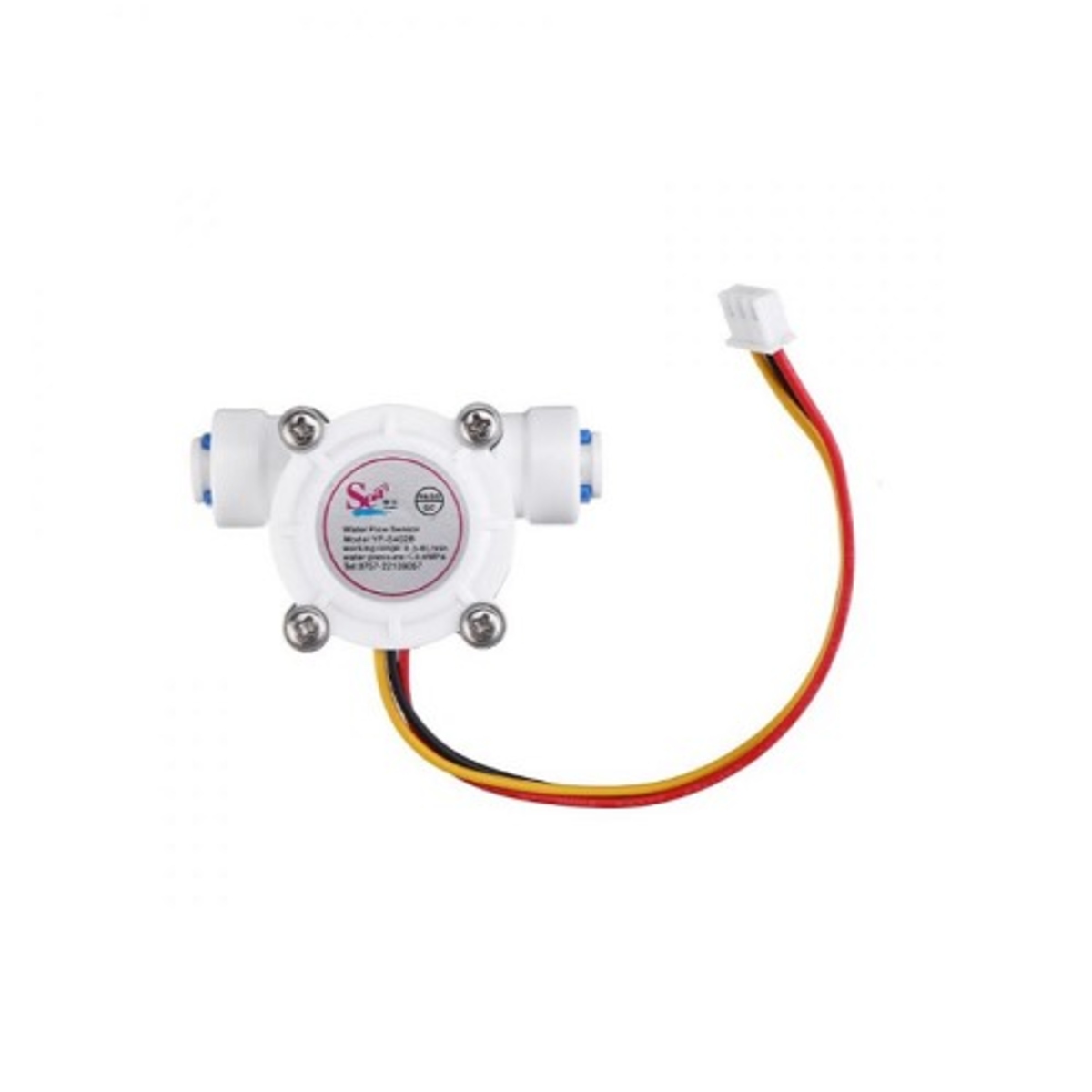 SEA ZJ-S402B 5V to 24V Water Flow Sensor 0.3 to 6L/Min (Hall Effect Flowmeter) image 1