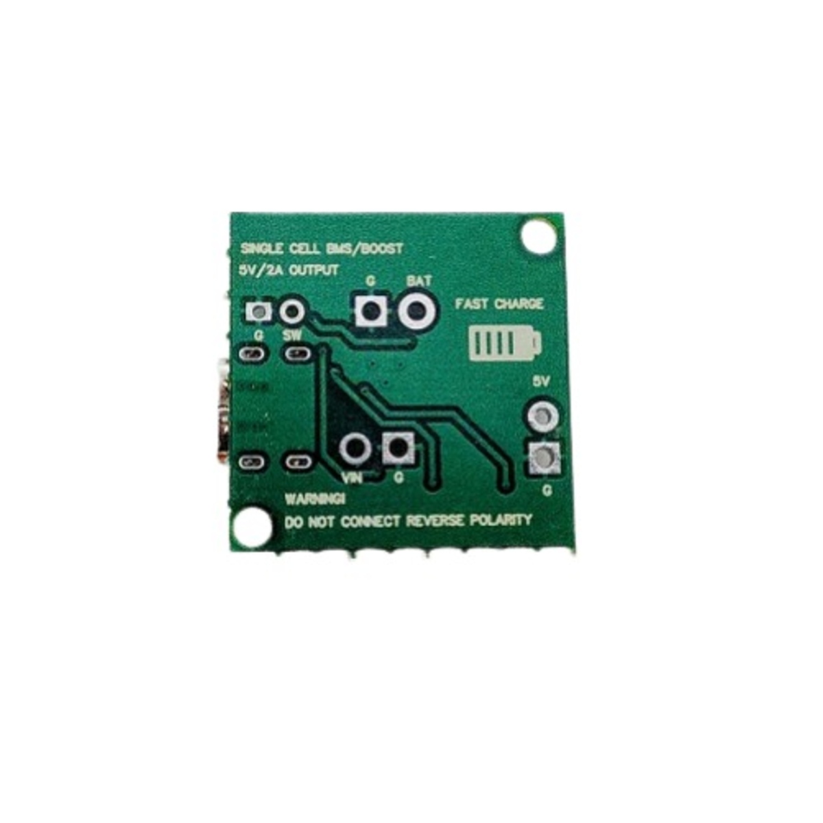 2.4A Single Cell BMS Boost Converter Module 5V Output (Lithium Battery Charger, Protection Module) image 2
