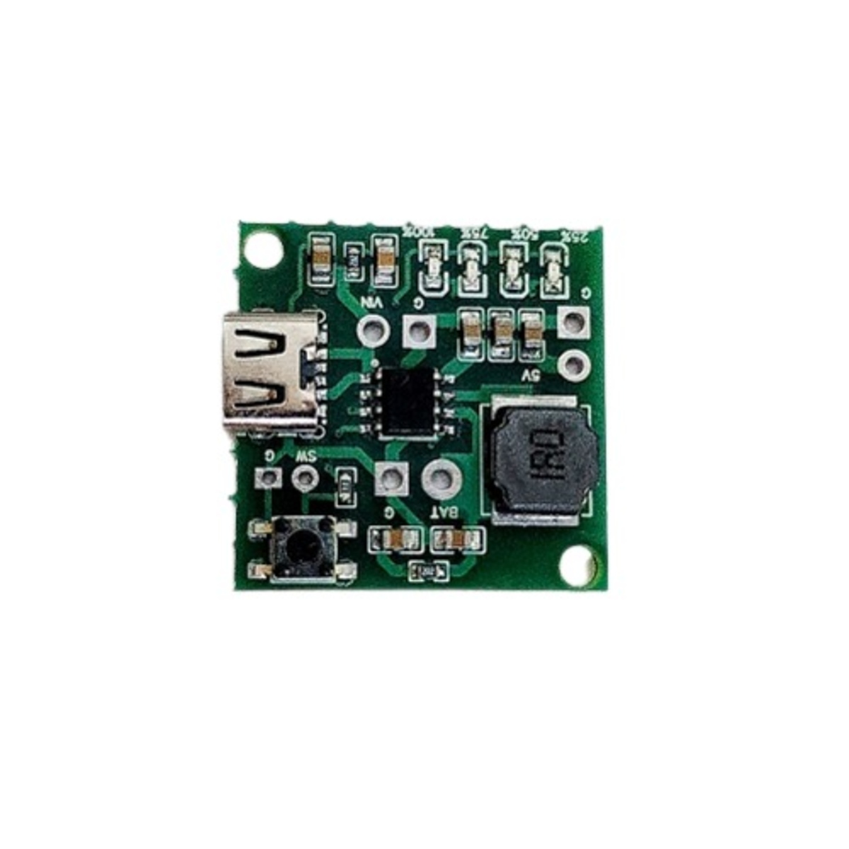 2.4A Single Cell BMS Boost Converter Module 5V Output (Lithium Battery Charger, Protection Module) image 1