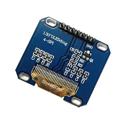 1.3 Inch OLED Display Module 128×64 SPI 7-Pin SH1106 Driver – Blue image 3