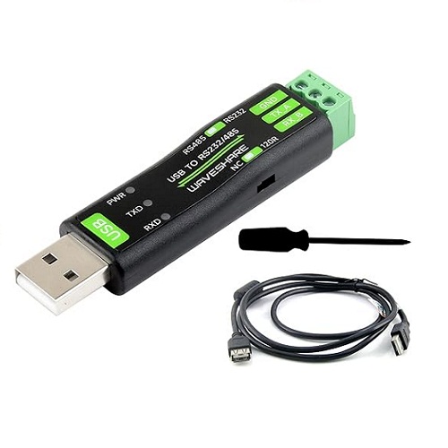 Waveshare USB to RS232/485 Serial Converter with Original FT232RNL Chip (USB Type-A to RS232 RS485 Industrial Serial Adapter) image 1