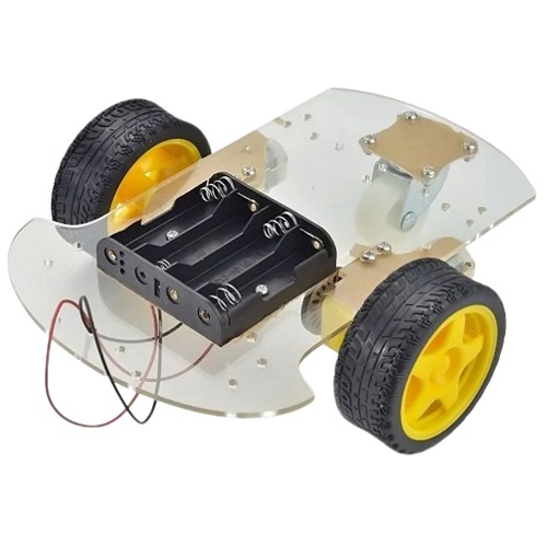 2 Wheel Drive Transparent Smart Robot Car DIY Kit (2WD Acrylic Robot Chassis for Arduino & Robotics Projects) image 4