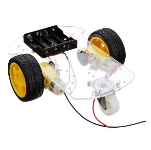 2 Wheel Drive Transparent Smart Robot Car DIY Kit (2WD Acrylic Robot Chassis for Arduino & Robotics Projects) image 1