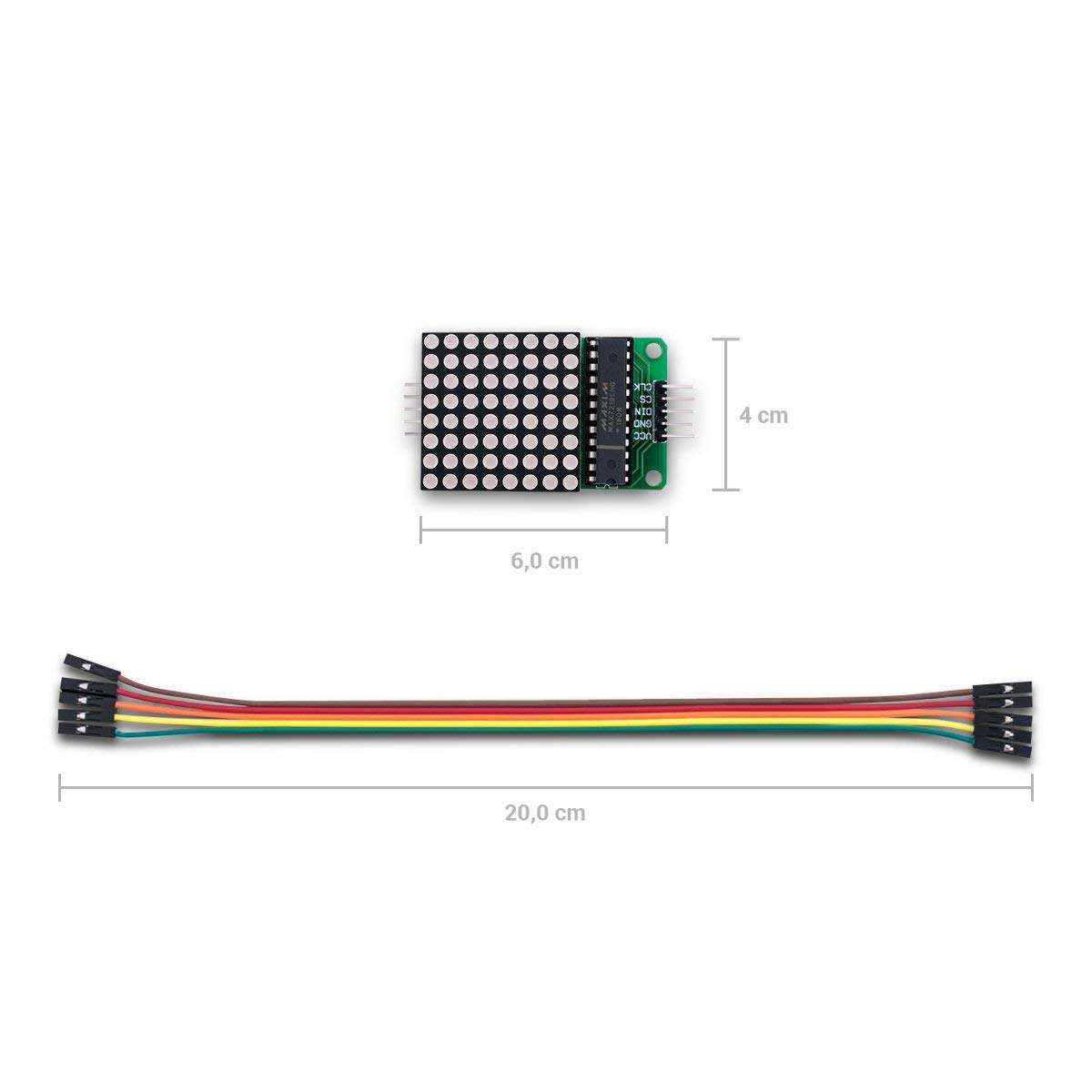 MAX7219 8x8 LED Dot Matrix Display Module (MAX7219 LED Matrix Module) image 2