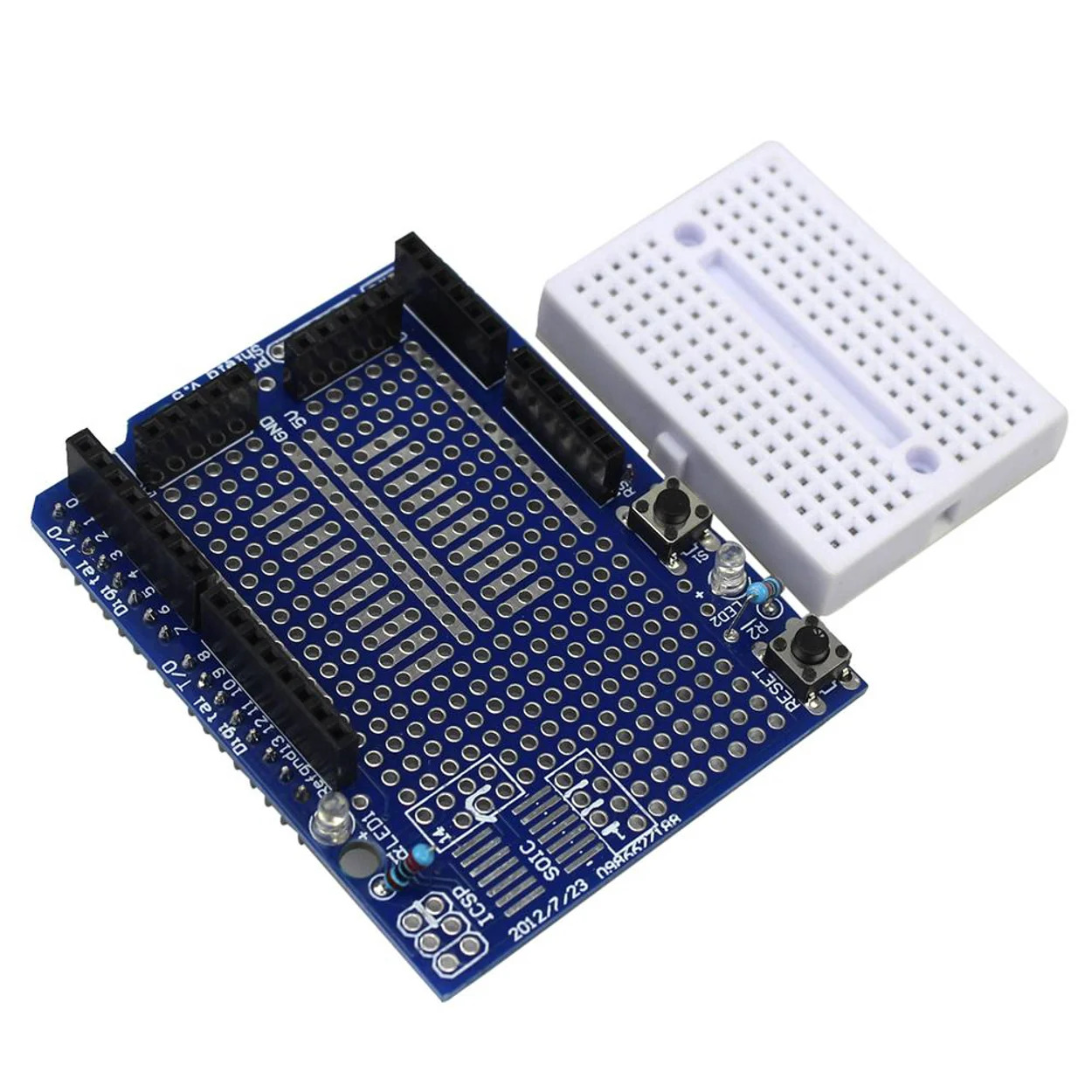 Proto Shield for Arduino UNO with Breadboard (Prototype Expansion Shield) image 2