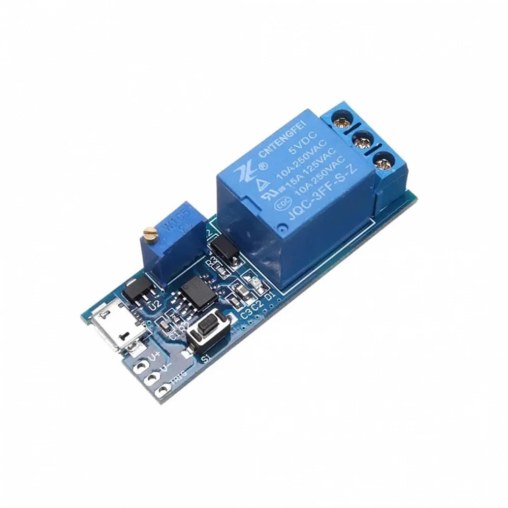 5V-30V Adjustable Delay Relay Timer Module with Micro USB (Trigger Delay Switch) image 1