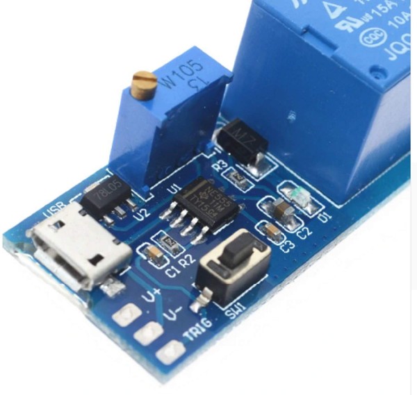 5V-30V Delay Relay Timer Module Trigger Delay Switch Micro USB Power Adjustable Relay Module image 1
