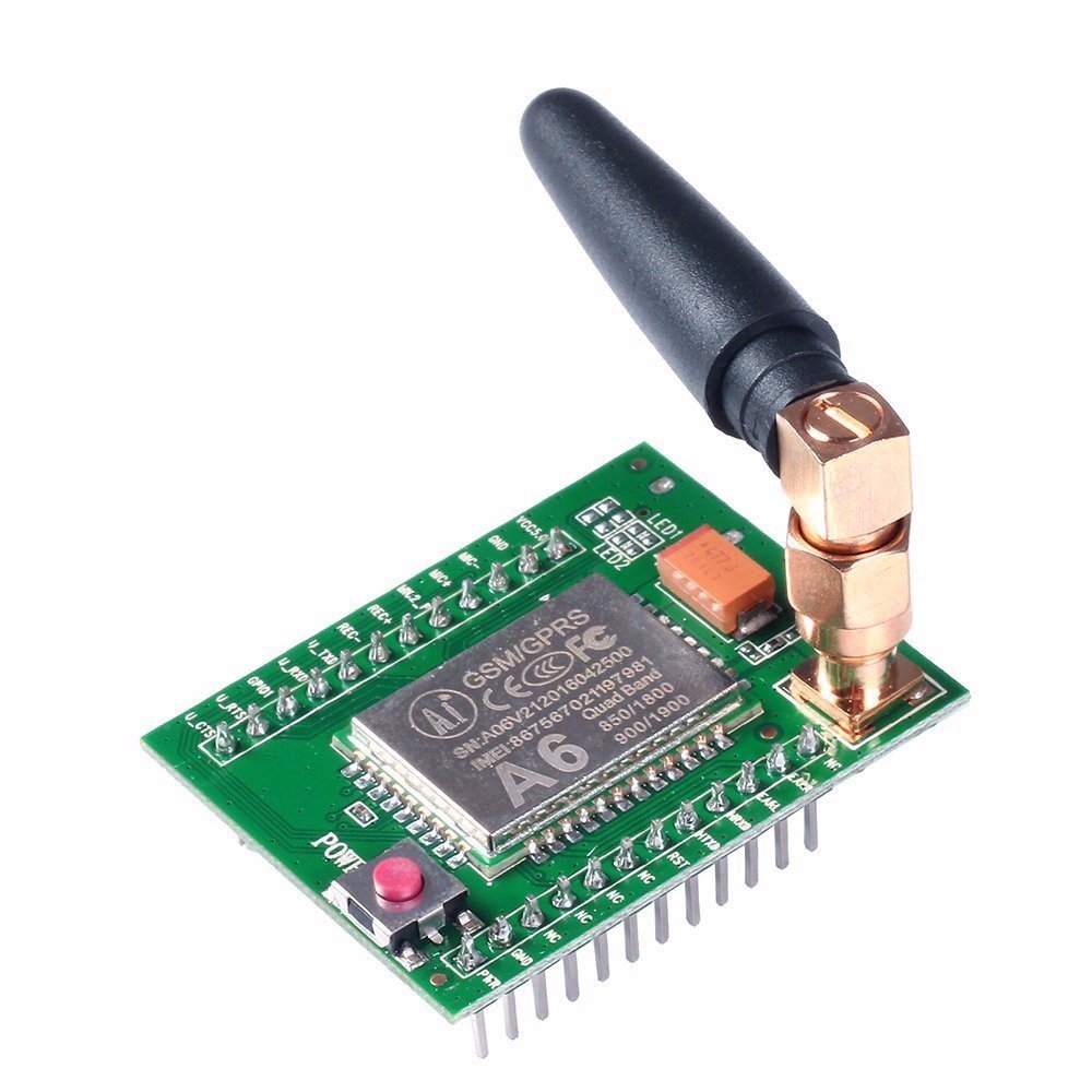 A6 GSM GPRS Module Quad Band Wireless Communication Module with Antenna (A6 GSM Module) image 1