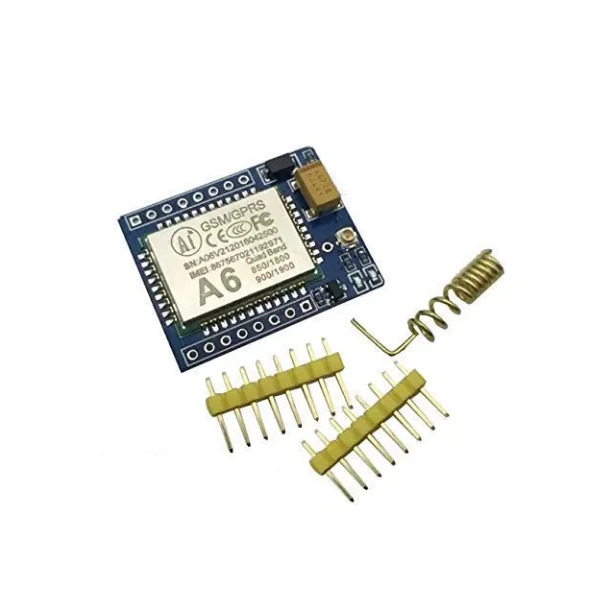 A6 Mini Serial GPRS GSM Module (Quad-Band UART Communication Module) image 1