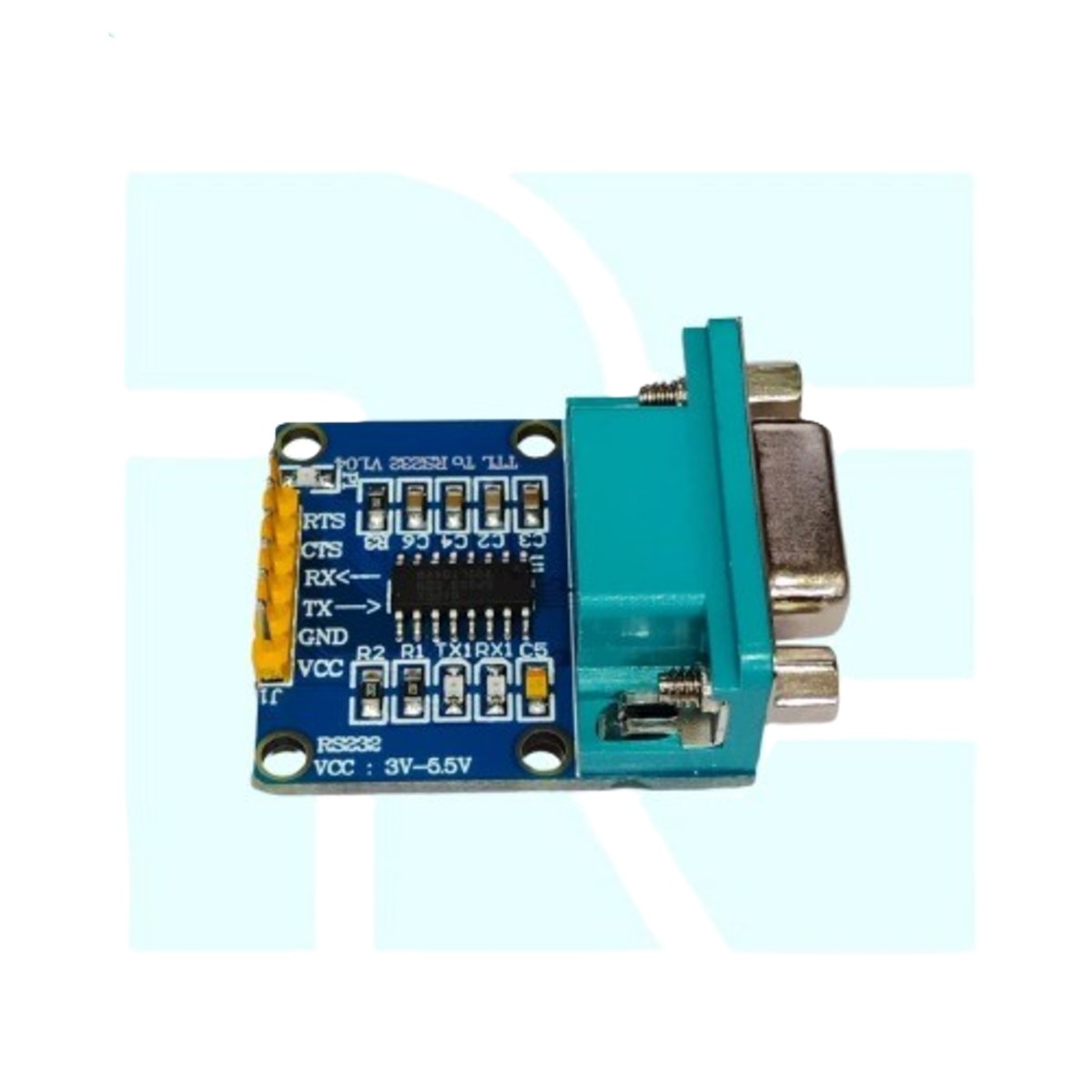 RS232 to TTL SP3232 UART Serial Communication Module 6 Pin Level Converter Board (SP3232 RS232 Transceiver Module) image 1