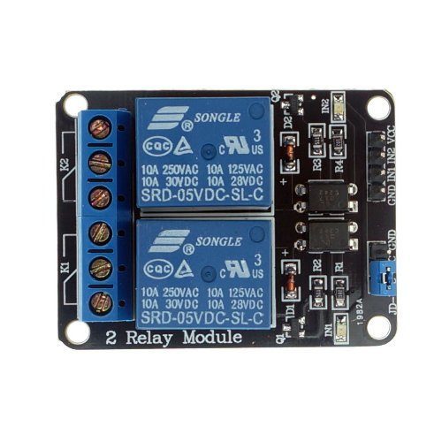 5V 2 Channel Relay Module with Optocoupler (10A Opto-Isolated Relay Board) image 2