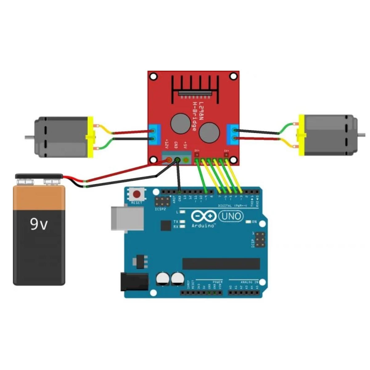 L298 2A Dual H-Bridge Motor Driver Module with PWM Control (Dual DC Motor Driver Board) image 3