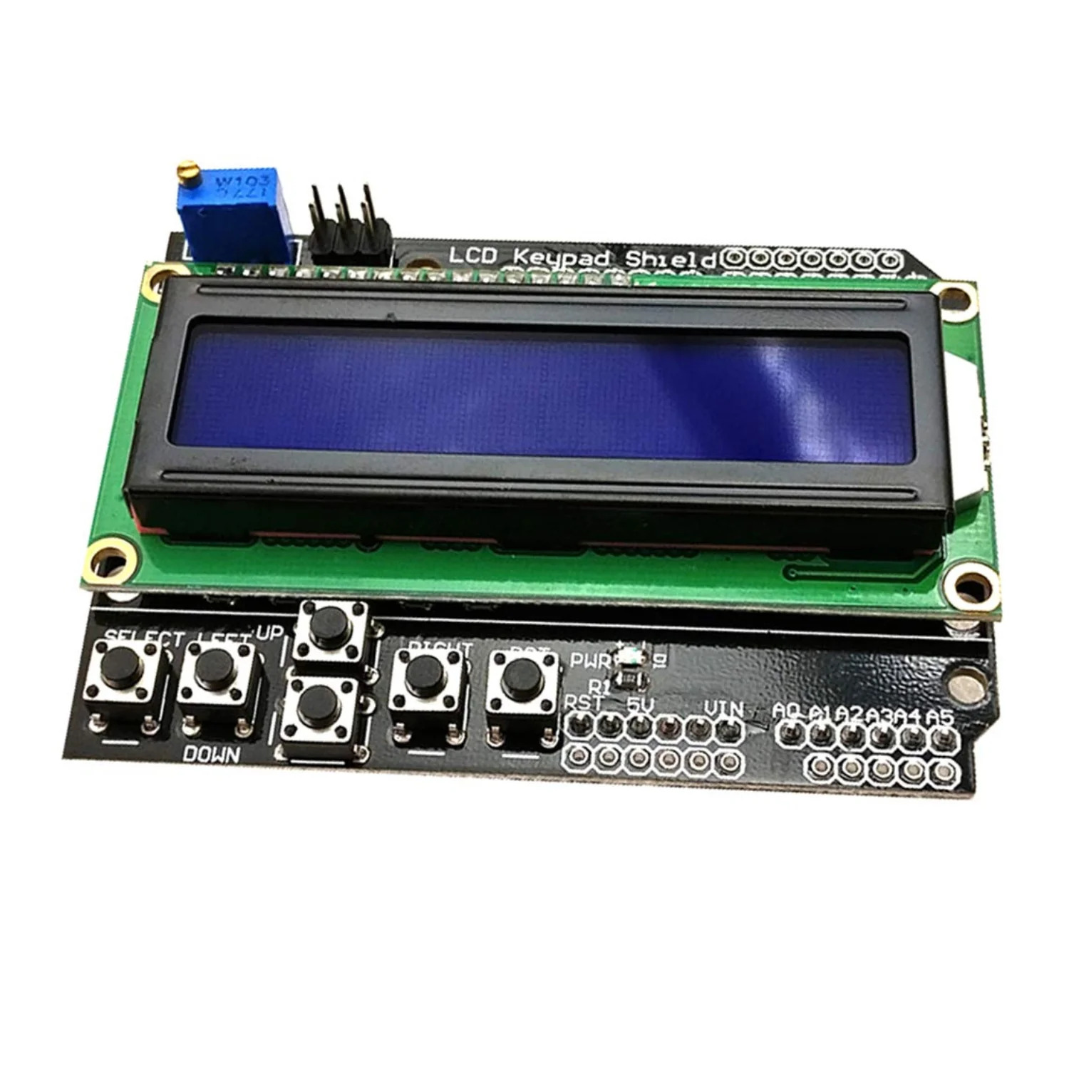16x2 (1602) LCD Keypad Shield - Blue Backlight (Arduino LCD Display Shield) image 1