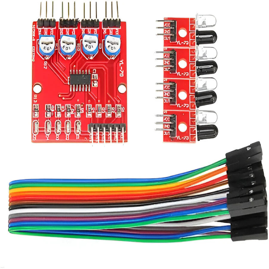 4 Way IR Line Tracking / Line Following Sensor Module (4 Channel Infrared Reflective Sensor) image 1
