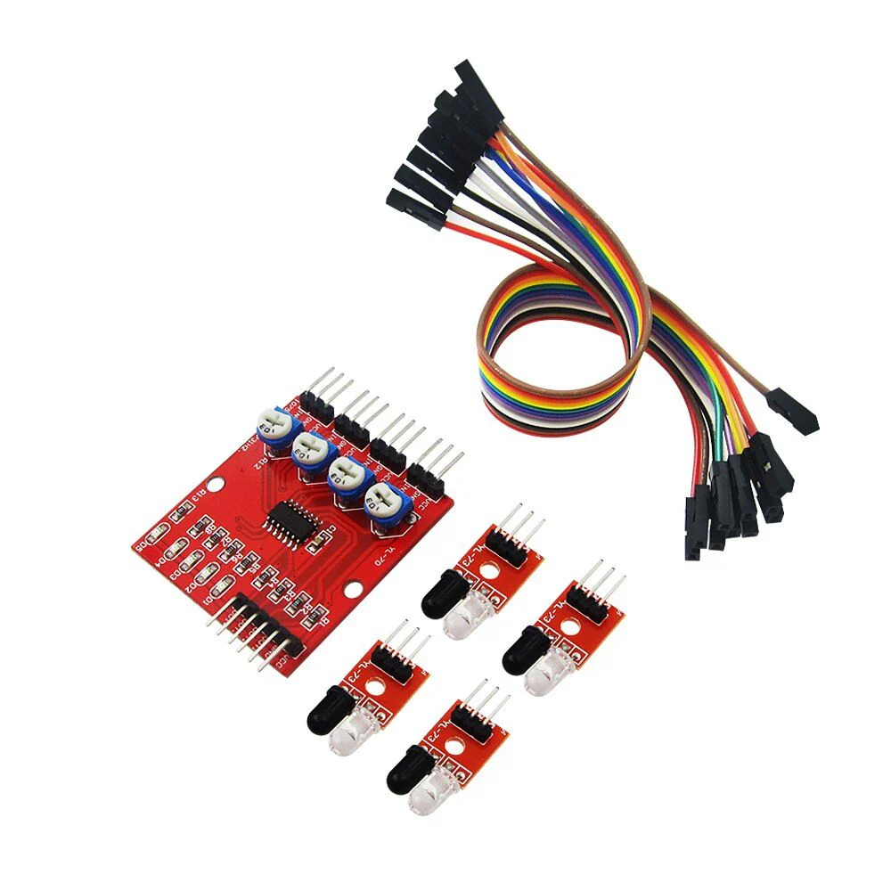 4Way IR Line Tracking/Following Sensor Module image 1