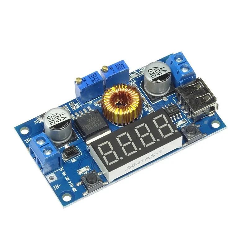DC-DC XL4015 Adjustable Step-Down Module 5A 75W with 4-Digit Digital Voltmeter (Buck Converter Power Supply) image 2
