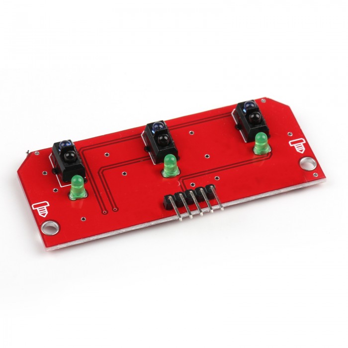 3-Way Infrared Line Tracking Sensor Module (3-Channel IR Line Follower, 3.3V-5V, Digital Output) image 1