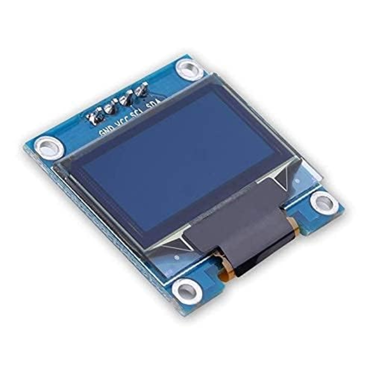 0.96 Inch OLED Display Module 128x64 Blue 4-Pin (I2C/SPI, SSD1306, 3.3V-5V OLED Screen) image 1