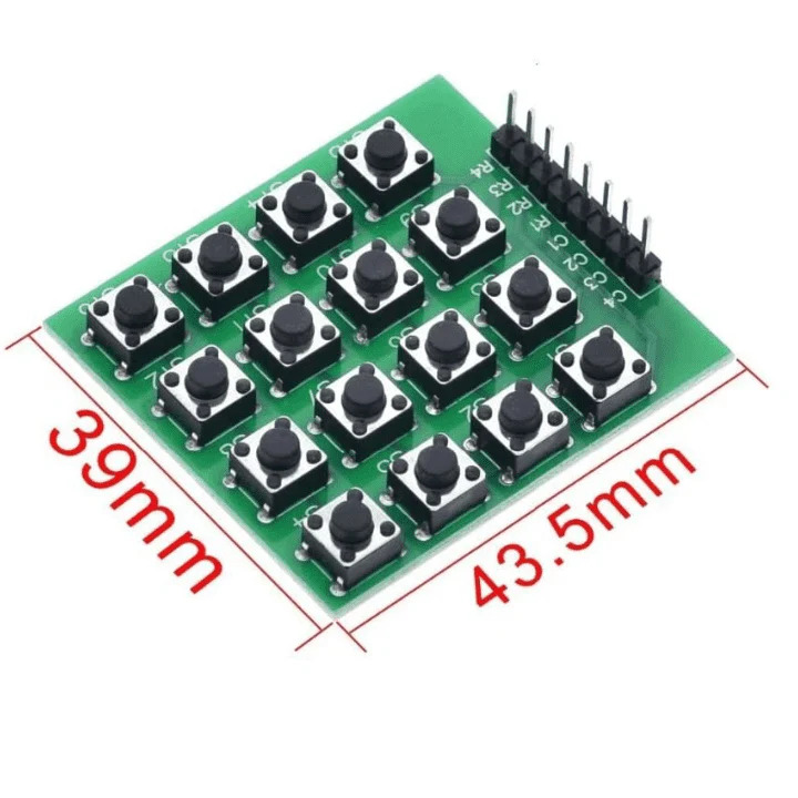 4x4 Matrix 16 Button Keypad Module with Tactile Switches (4x4 Keypad Module) image 3