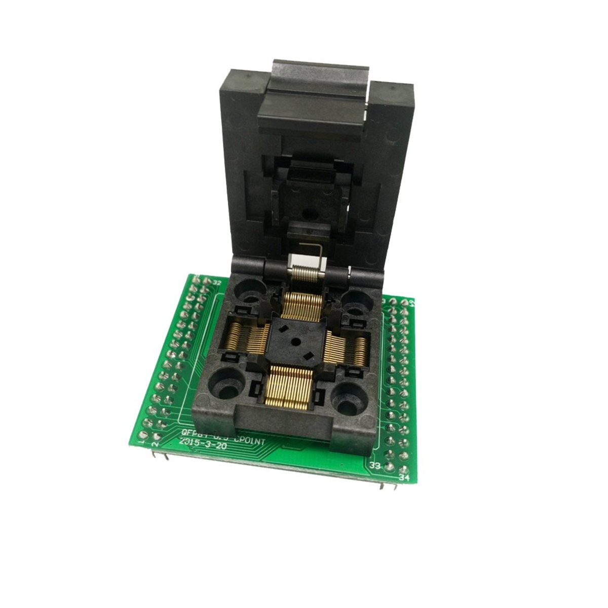 QFP64 Programming Socket Breakout Adapter (10x10mm, 0.5mm Pitch, 64-Pin Test & Development Socket) image 2
