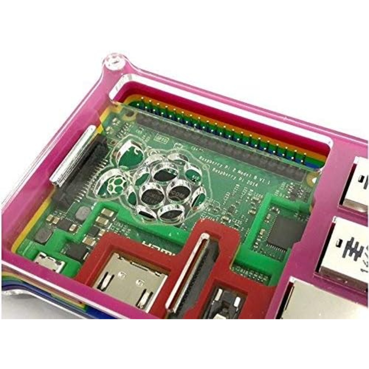 Acrylic Rainbow Case for Raspberry Pi 2 Model (Protective Enclosure for Raspberry Pi 2) image 4