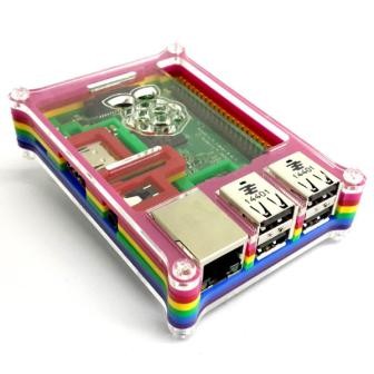 Acrylic Rainbow Case for Raspberry Pi 2 Model image 1