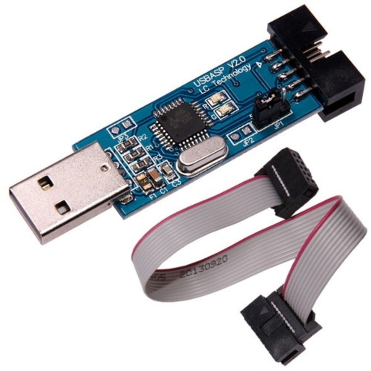 USBASP USBISP AVR Programmer (USB ISP Downloader Programmer for AVR Microcontrollers) image 1