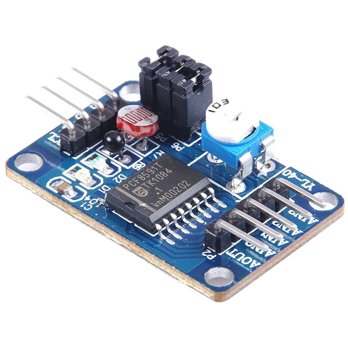 PCF8591 Analog AD/DA Converter Module (8-Bit ADC DAC I2C Interface Board) image 1