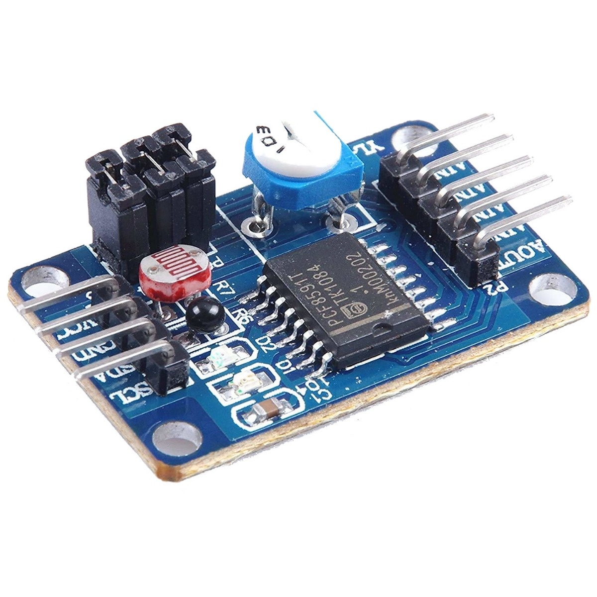 PCF8591 Analog AD/DA Converter Module (8-Bit ADC DAC I2C Interface Board) image 2
