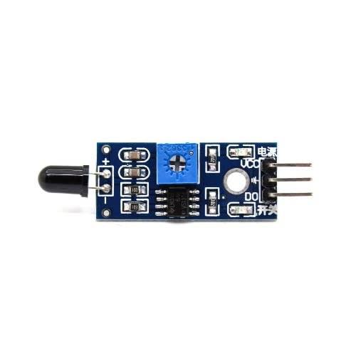 LM393 3-Pin IR Infrared Flame Detection Sensor Module 760-1100nm (Digital Flame Sensor Module) image 1