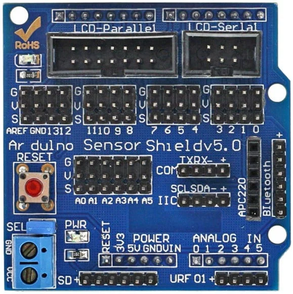 Arduino Sensor Shield V5 Expansion Board (I/O Expansion Shield for Arduino UNO) image 1