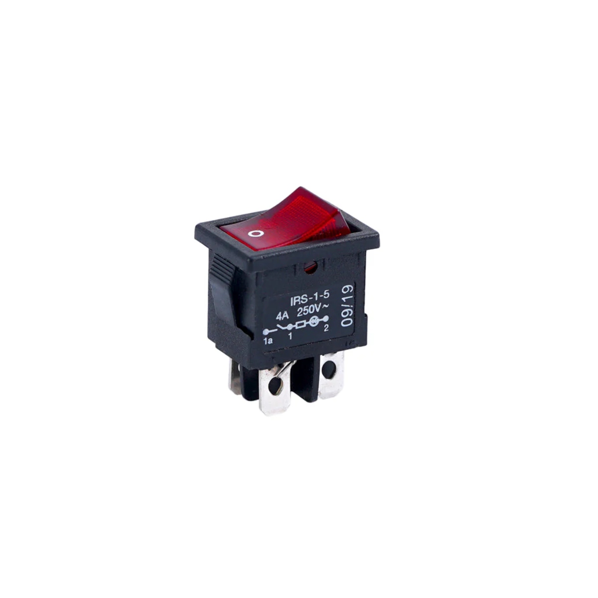 ELCOM IRS1 Red Rocker Switch Panel Mount ON/OFF Switch image 1