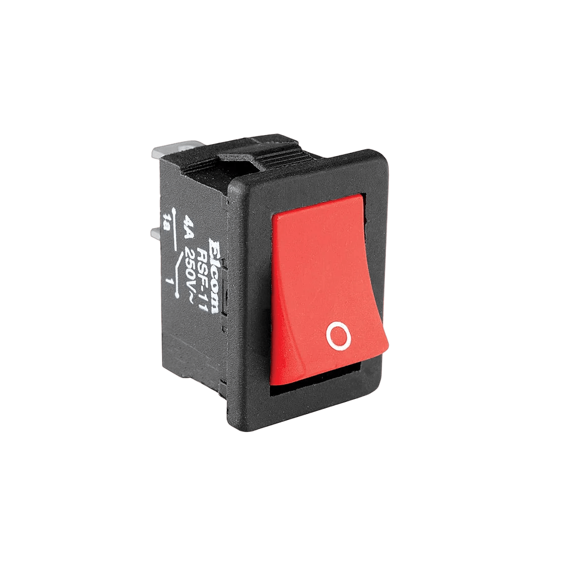 ELCOM RSF-12 SPDT Rocker Switch ON/OFF Red Panel Mount Switch image 1