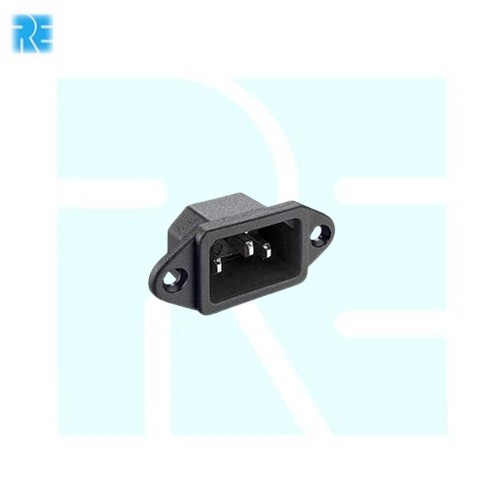 ELCOM EMI-20 Male Power Connector EMI20 15A 250V Panel Mount Connector image 1