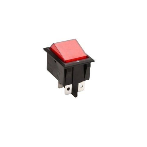 ELCOM IRS-6-5 Illuminated Rocker Switch Red 6A 250V Panel Mount ON/OFF Switch image 1