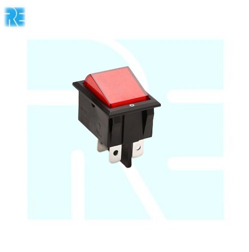 ELCOM Illuminated Rocker switch IRS-6-5- 6 Amp 250 V RED image 1