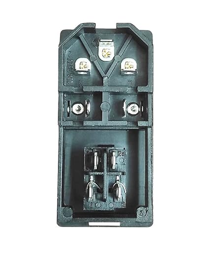 ELCOM EMI-12-04-IFM3 Mains Inlet Snap Mounting with Fuse Cap and Illuminated Red Switch (AC Power Entry Module) image 3