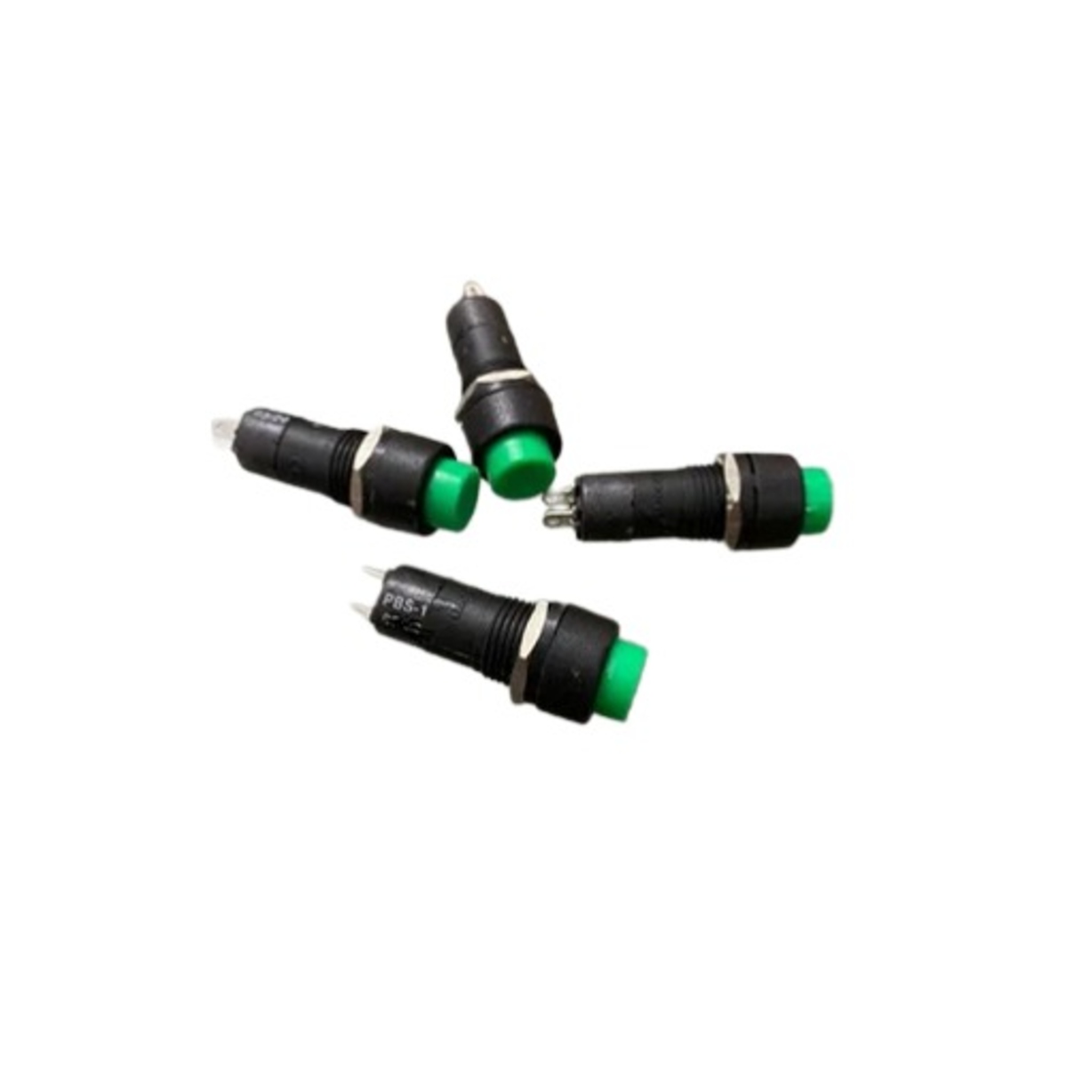 ELCOM PBS1R07 Green Push-On Momentary Switch Panel Mount SPST Push Button Switch (3A 250V AC) image 2