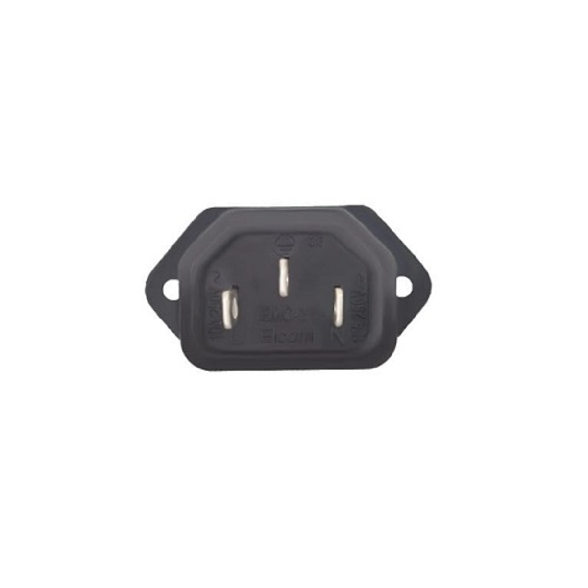 ELCOM EMO-21 IEC Power Socket 10A 250VAC Panel Mount AC Power Outlet (EMO-21 Socket) image 2
