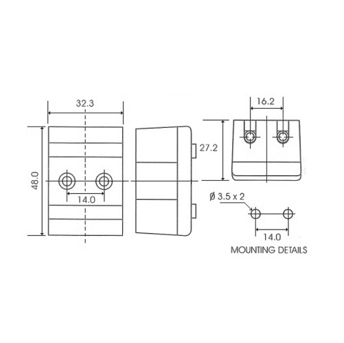 ELCOM make MF-20 Dual Fuse Holder 10A,250VAC image 2