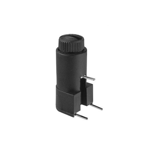 ELCOM PBF-3 PCB Mount Fuse Holder horizontal 3 leads Black image 1