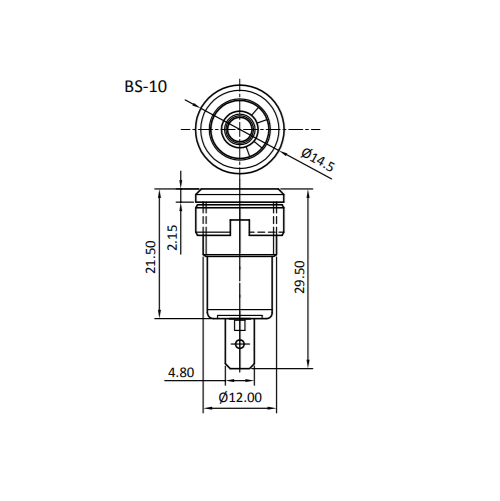 ELCOM BS10-05BL BLUE 4mm Banana Female Socket image 4