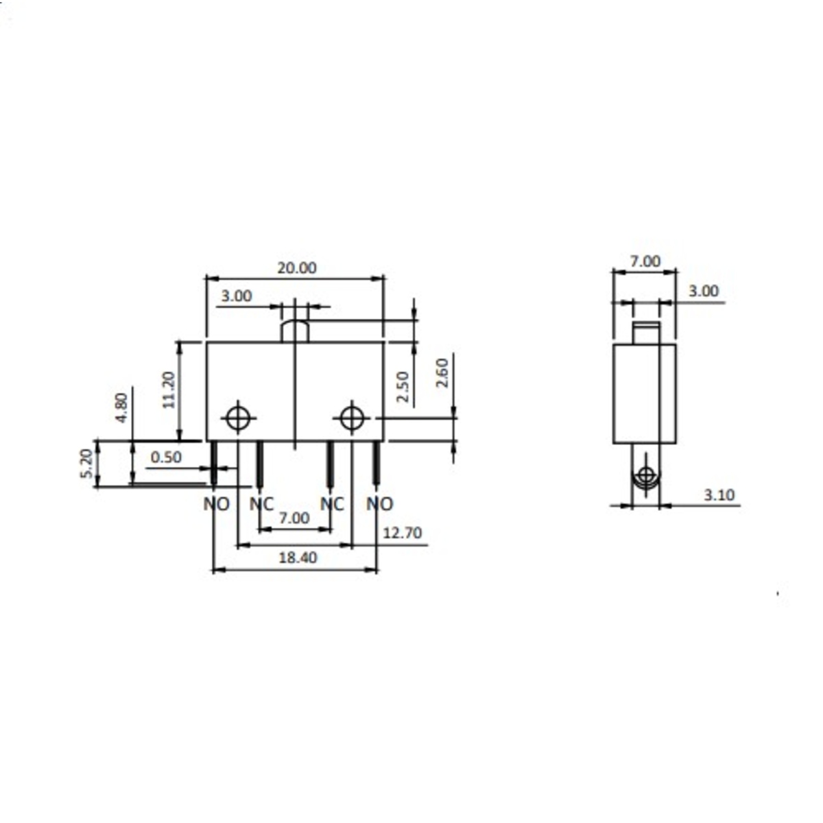 ELCOM MS-1 Momentary SPDT Micro Switch 4A 250V AC (Snap Action Micro Switch) image 2